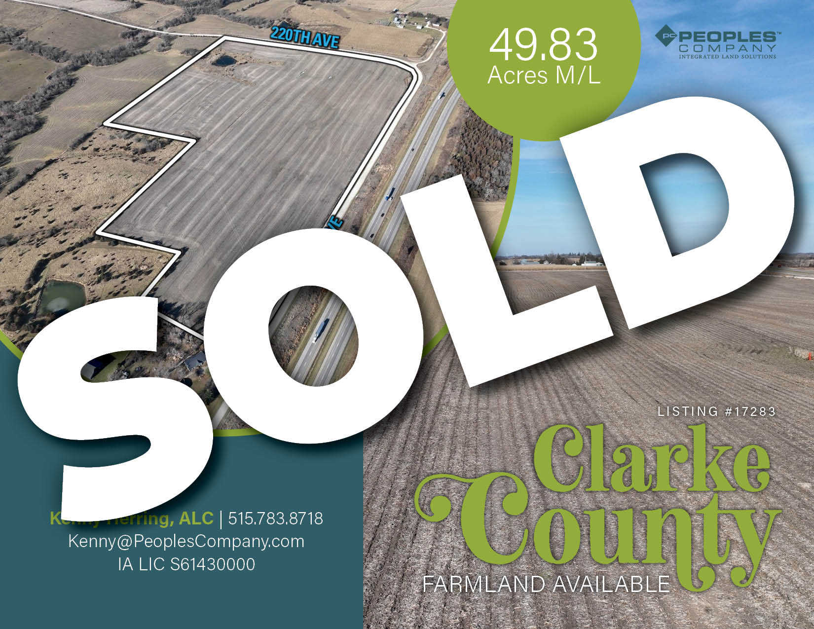 Listing 17283 49.83 acres in IA Peoples Company